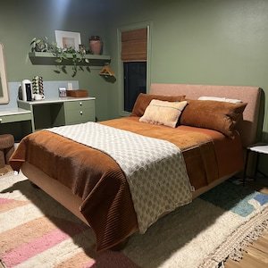 Abstract Moroccan Berber Rug – Handmade Wool Area Rug with Soft Pastel Color Blocks, Modern Boho Decor - Image 2