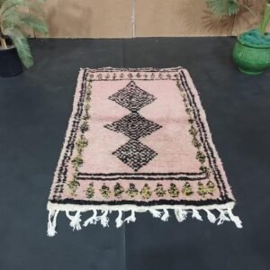 Handwoven Hot Pink Moroccan Rug-Custom Large Moroccan Rug-Handmade Berber Carpet – Made in Morocco-tapis berbere-MULTICOLORED ROUND WOOL Rug