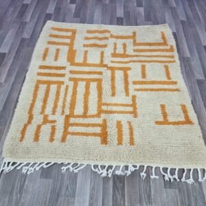 Moroccan Handmade rug ,Beni ourain Woven Style Morocco wool Berber Rug, modern rug, Hand woven rug, Berber style