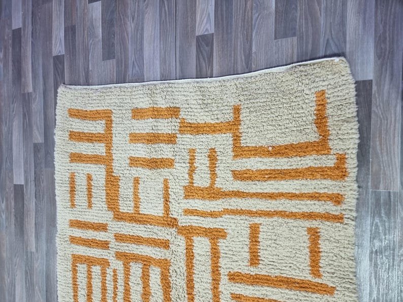 Moroccan Handmade rug ,Beni ourain Woven Style Morocco wool Berber Rug, modern rug, Hand woven rug, Berber style - Image 3