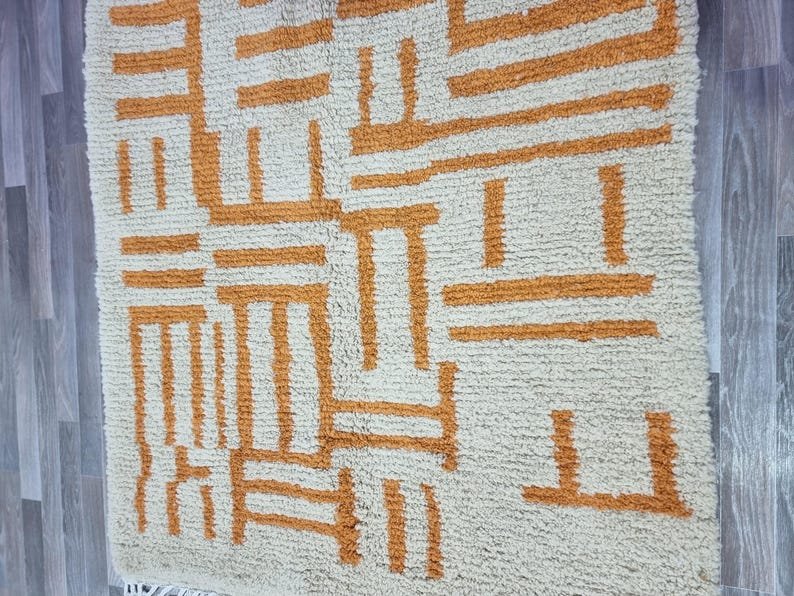 Moroccan Handmade rug ,Beni ourain Woven Style Morocco wool Berber Rug, modern rug, Hand woven rug, Berber style - Image 5