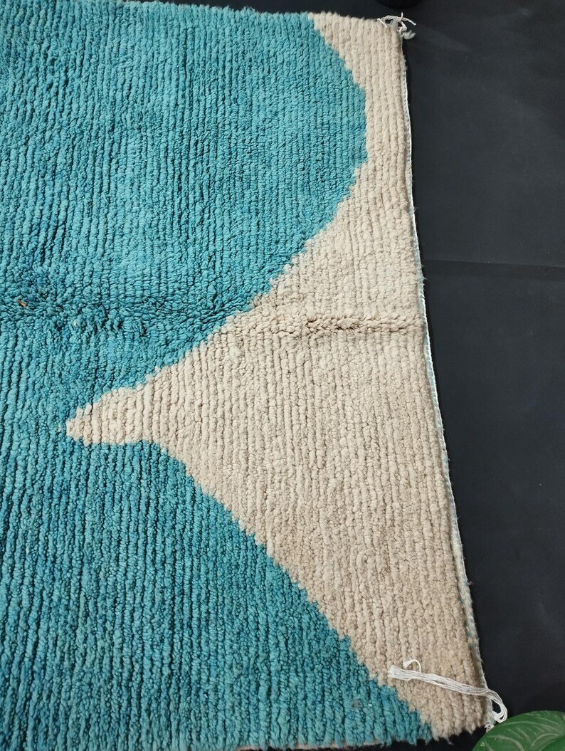 Moroccan Handmade Rug, Handmade Sheep Wool Carpet, Berber Rug - Image 4