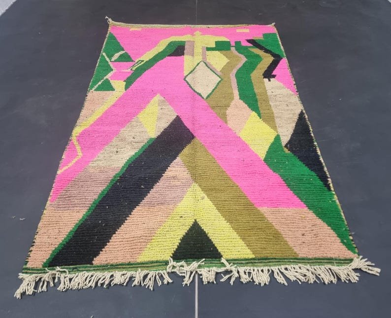 Custom Moroccan Rug – Handmade Wool Berber Rug – Beni Ourain Rug – Hand-Knotted Moroccan Area Rug