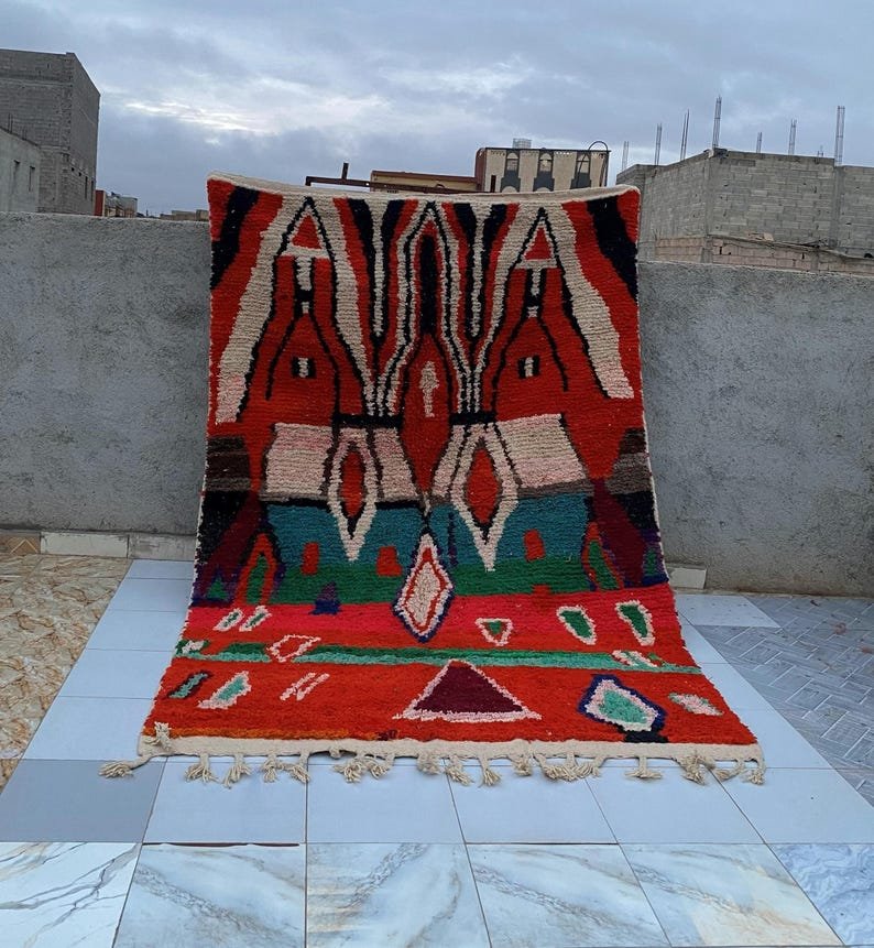 Custom Handmade Moroccan Berber Rug | Bold Colorful Geometric Tribal Wool Rug | Made-to-Order Area Rug - Image 18