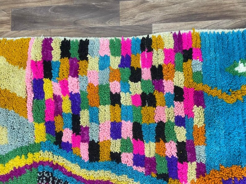 Handmade Wool Boujaad Rug – Colorful Moroccan Carpet - Image 5