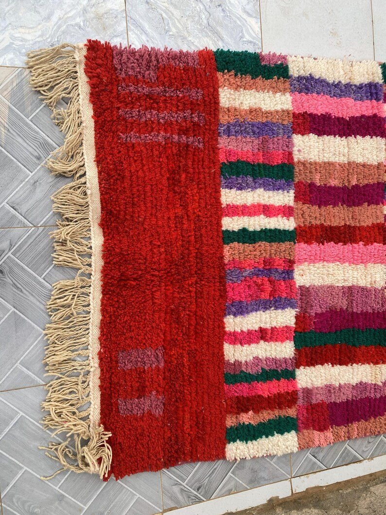 Custom Handmade Moroccan Berber Rug | Colorful Striped Wool Carpet | Made-to-Order Area Rug - Image 9