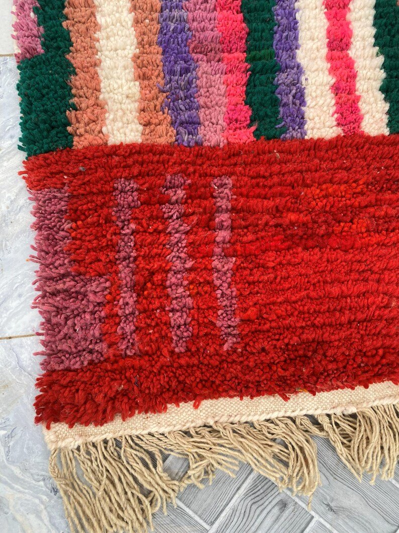 Custom Handmade Moroccan Berber Rug | Colorful Striped Wool Carpet | Made-to-Order Area Rug - Image 5