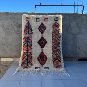 Handmade Moroccan Azilal Rug | Colorful Berber Wool Carpet | Boho Tribal Area Rug | Custom Size Azilal Runner