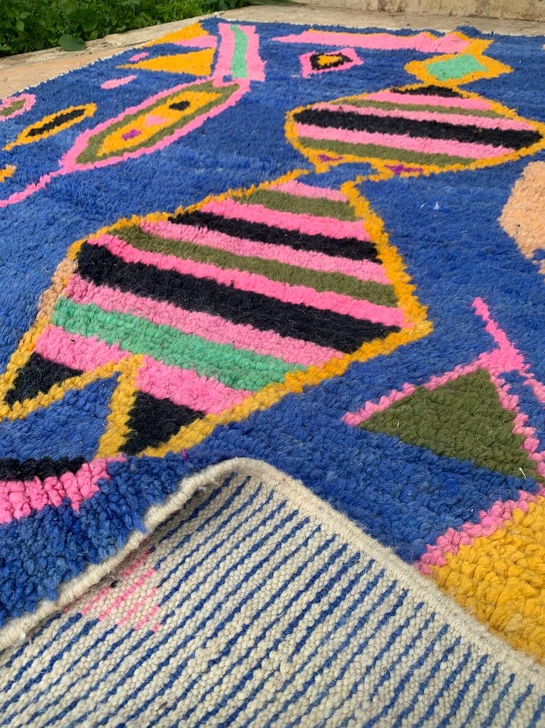 Colorful Abstract Moroccan Wool Rug – Handwoven Berber Art by Rugdir - Image 3