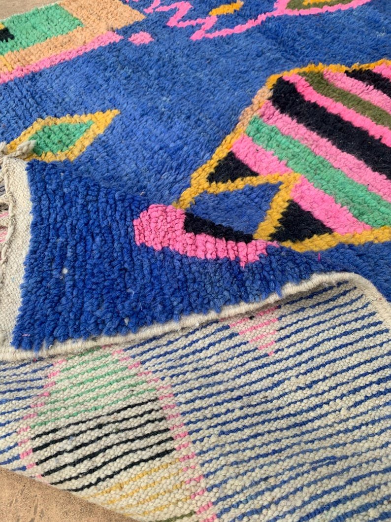 Colorful Abstract Moroccan Wool Rug – Handwoven Berber Art by Rugdir - Image 4