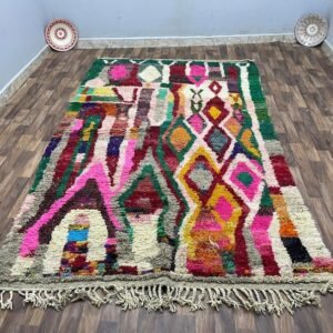 Custom Wool Berber Rug – Multicolored Moroccan Handmade Carpet