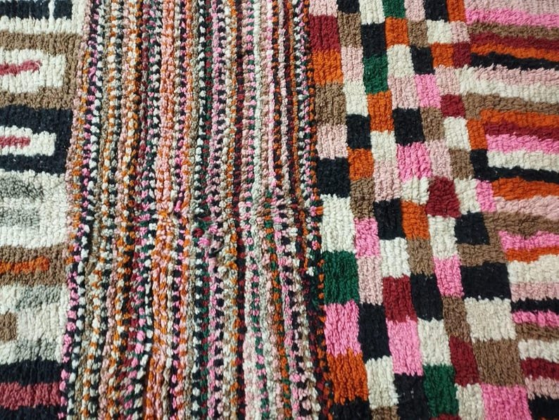 Custom Handmade Moroccan Rug – Colorful Wool Boho Rug with Unique Patterns, Moroccan Boujad - Image 4
