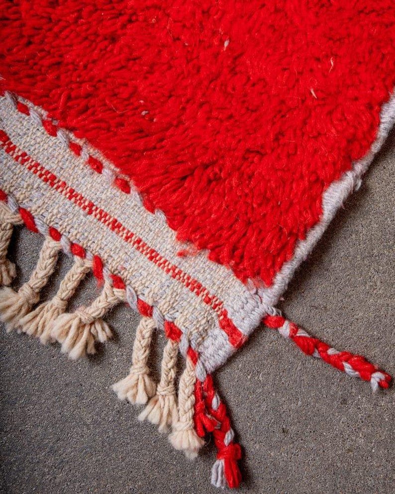 Beni Ourain Custom rugs living room -Berber Orange rug -Amazing Multicolored Rug-Handmade Wool Rug-Berber Carpet-Genuine Wool Rug . - Image 4