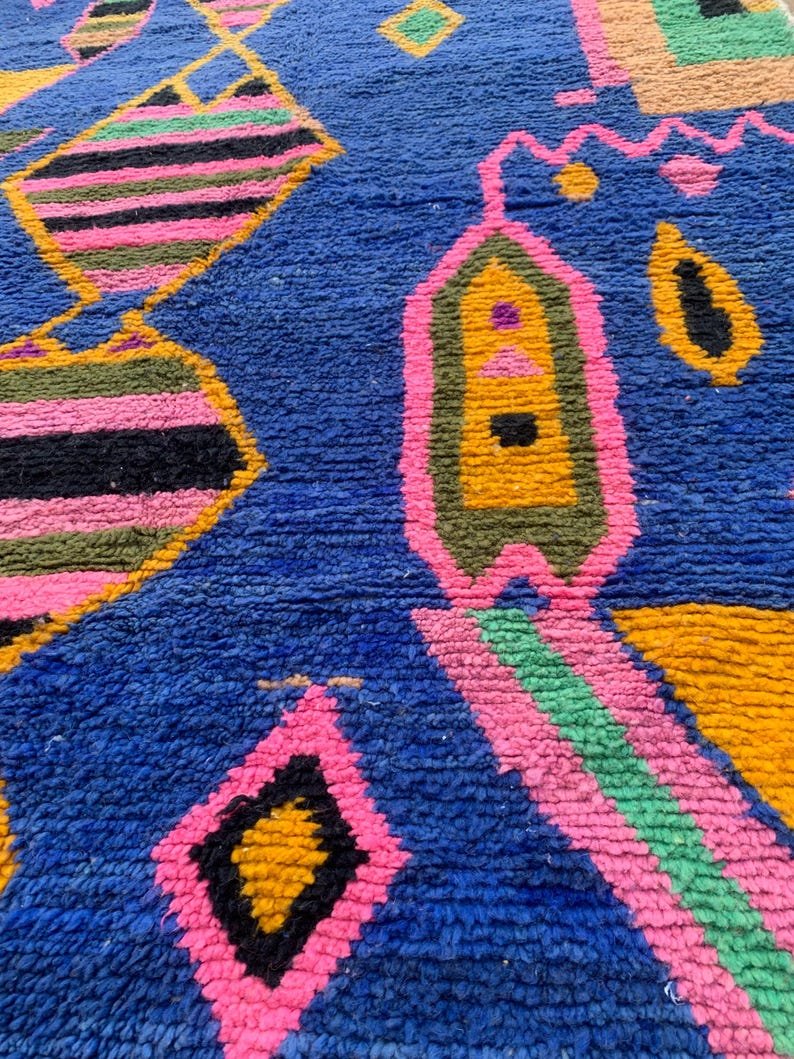 Colorful Abstract Moroccan Wool Rug – Handwoven Berber Art by Rugdir - Image 11
