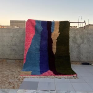 Handmade Abstract Moroccan Rug | Colorful Berber Wool Carpet | Modern Art–Inspired Boho Area Rug | Custom Made
