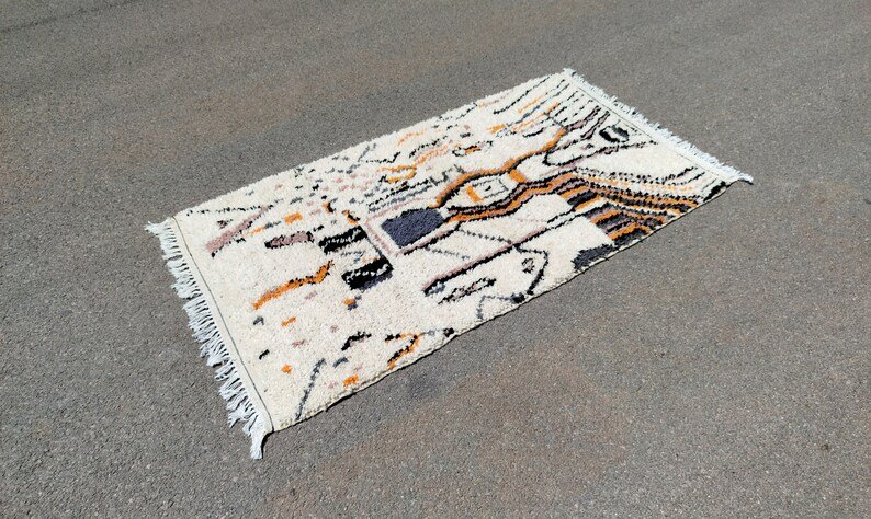 Berber Wool Rug: Colorful Tribal Abstract Design - Image 2