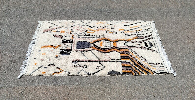 Berber Wool Rug: Colorful Tribal Abstract Design - Image 4