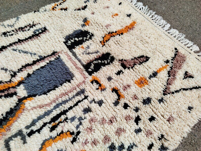 Berber Wool Rug: Colorful Tribal Abstract Design - Image 5