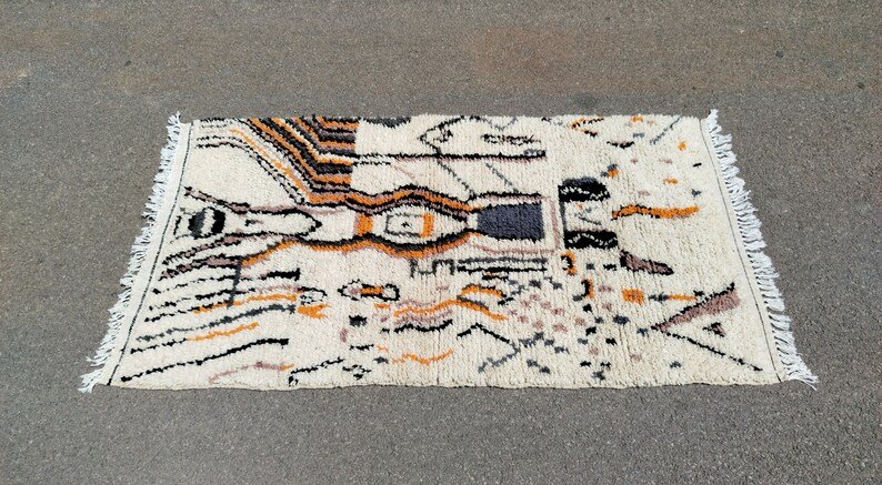 Berber Wool Rug: Colorful Tribal Abstract Design - Image 6