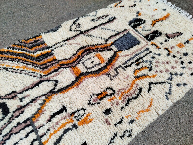 Berber Wool Rug: Colorful Tribal Abstract Design - Image 7