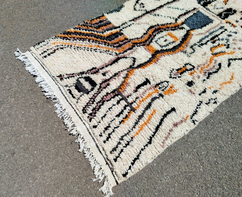 Berber Wool Rug: Colorful Tribal Abstract Design - Image 8