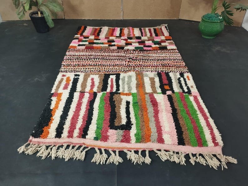 Custom Handmade Moroccan Rug – Colorful Wool Boho Rug with Unique Patterns, Moroccan Boujad - Image 6
