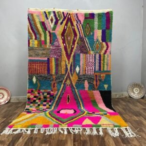 Handmade Wool Boujaad Rug – Colorful Moroccan Carpet