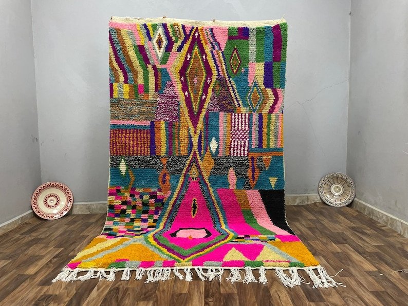 Handmade Wool Boujaad Rug – Colorful Moroccan Carpet