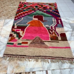 Handmade Moroccan Rug Custom Design | Colorful Traditional Moroccan Carpet | Modern Home Decor | Personalized Gift