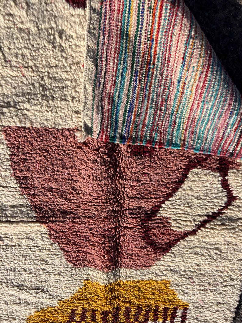 Moroccan Rug | Handmade Berber Wool Carpet | Custom Size Area Rug | Moroccan Boho Decor | Handwoven Tribal Zanafi Rug - Image 2