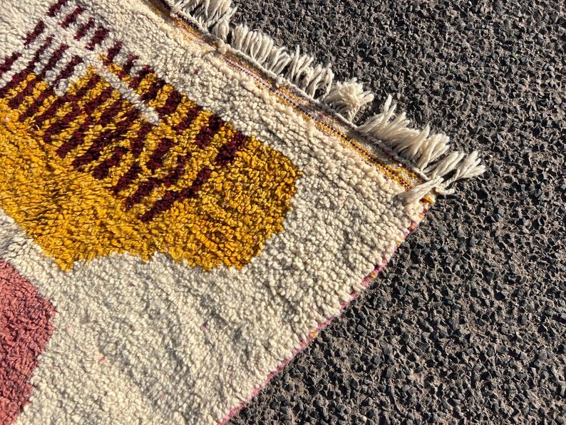 Moroccan Rug | Handmade Berber Wool Carpet | Custom Size Area Rug | Moroccan Boho Decor | Handwoven Tribal Zanafi Rug - Image 9