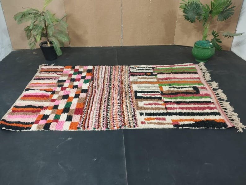 Custom Handmade Moroccan Rug – Colorful Wool Boho Rug with Unique Patterns, Moroccan Boujad - Image 7