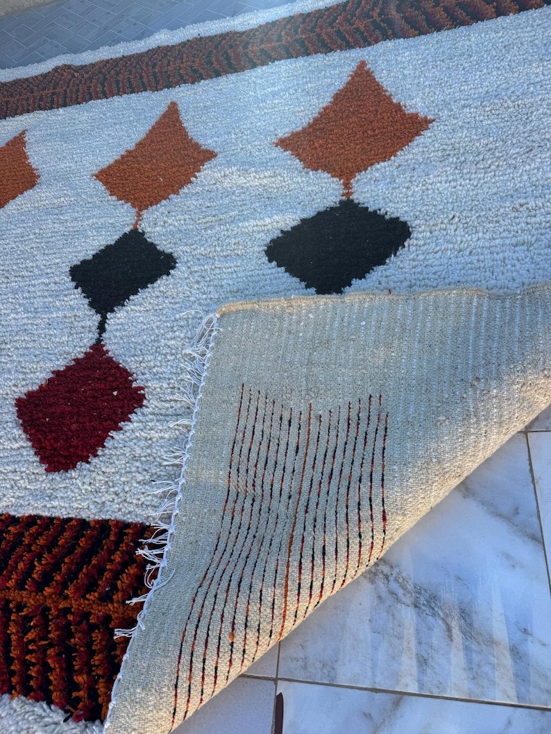 Moroccan Berber Rug | Handmade Custom Beni Ourain Style Carpet | Wool Area Rug | Boho Tribal Home Decor | Custom Size Moroccan Carpet - Image 5