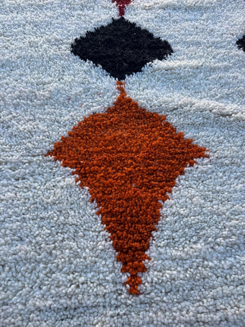 Moroccan Berber Rug | Handmade Custom Beni Ourain Style Carpet | Wool Area Rug | Boho Tribal Home Decor | Custom Size Moroccan Carpet - Image 10