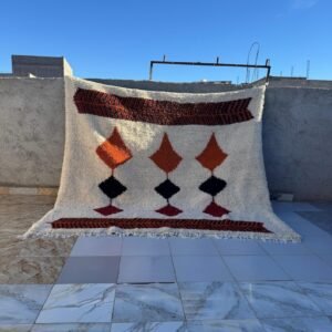 Moroccan Berber Rug | Handmade Custom Beni Ourain Style Carpet | Wool Area Rug | Boho Tribal Home Decor | Custom Size Moroccan Carpet