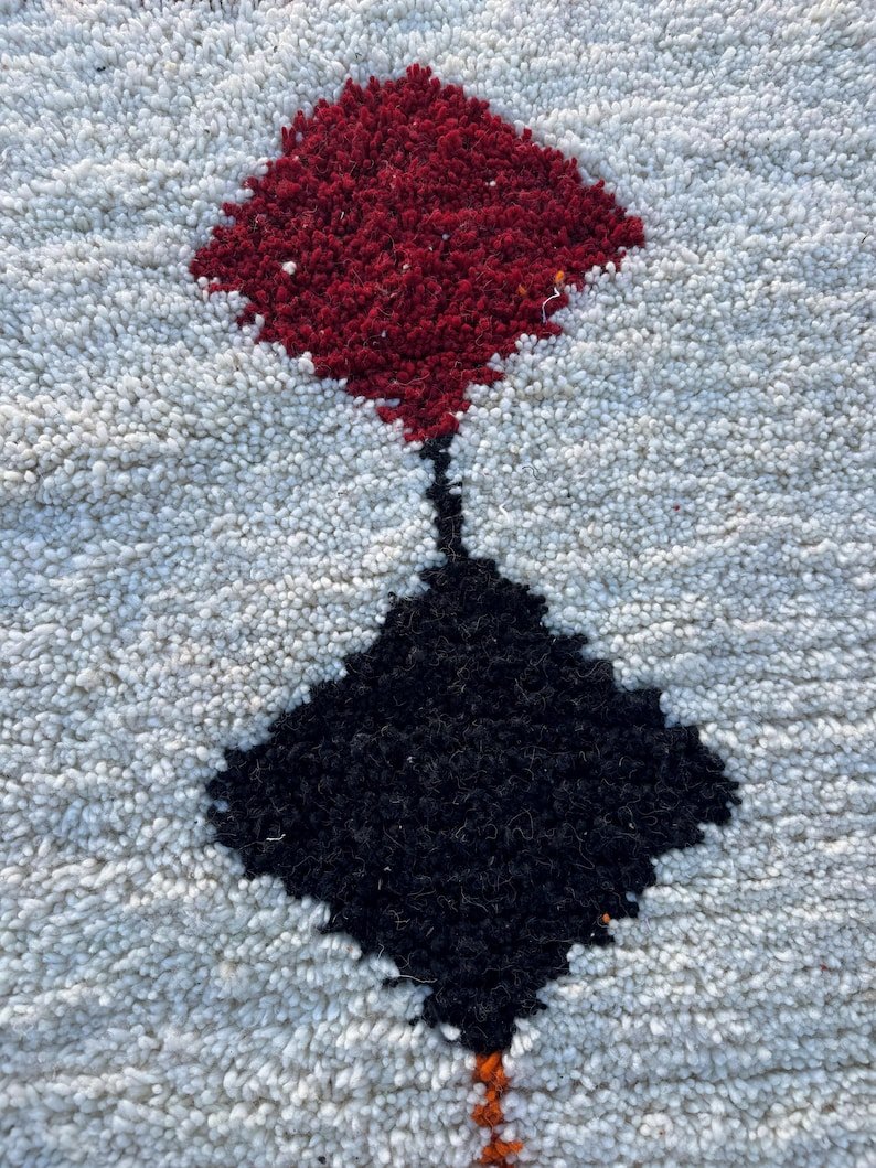 Moroccan Berber Rug | Handmade Custom Beni Ourain Style Carpet | Wool Area Rug | Boho Tribal Home Decor | Custom Size Moroccan Carpet - Image 11