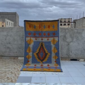 Custom Handmade Moroccan Rug | Colorful Geometric Pattern Wool Carpet | Modern Boho Chic Home Decor | Personalized Custom Rug