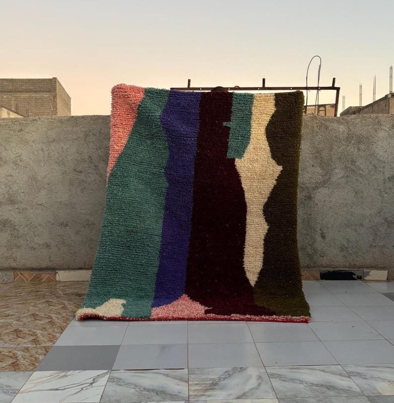 Handmade Wool Boujaad Rug – Colorful Moroccan Carpet