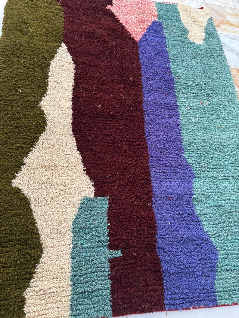 Handmade Wool Boujaad Rug – Colorful Moroccan Carpet - Image 5