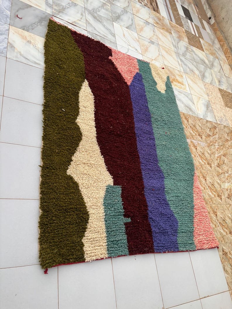 Handmade Wool Boujaad Rug – Colorful Moroccan Carpet - Image 2