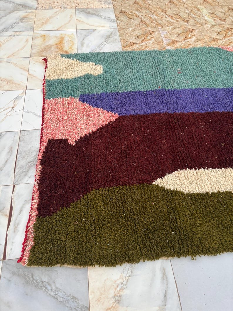 Handmade Wool Boujaad Rug – Colorful Moroccan Carpet - Image 7