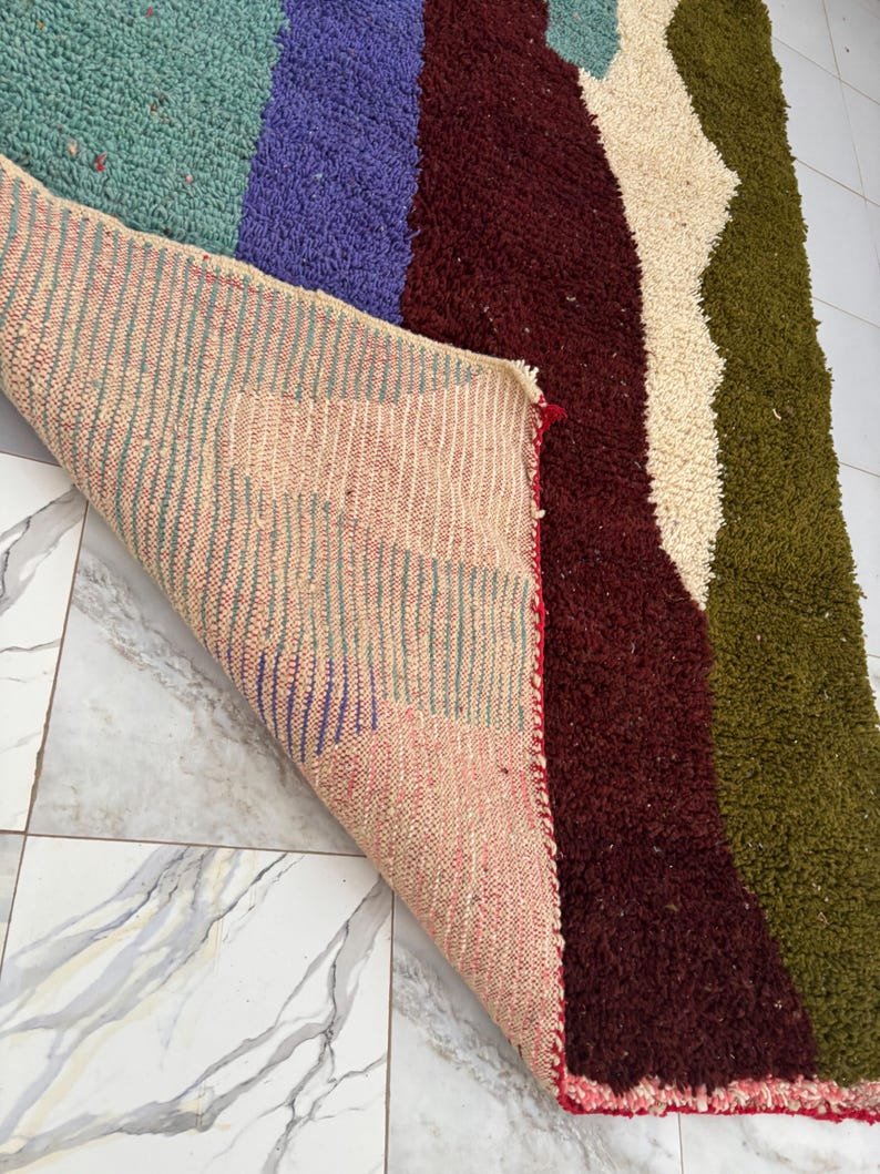 Handmade Wool Boujaad Rug – Colorful Moroccan Carpet - Image 8