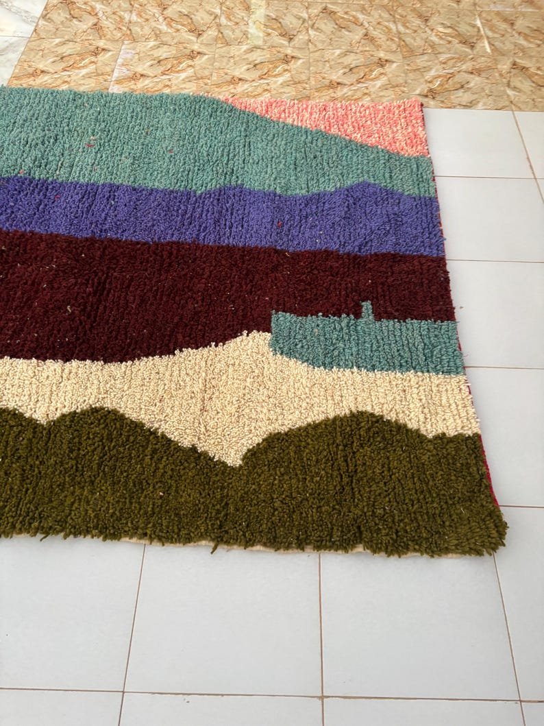 Handmade Wool Boujaad Rug – Colorful Moroccan Carpet - Image 6