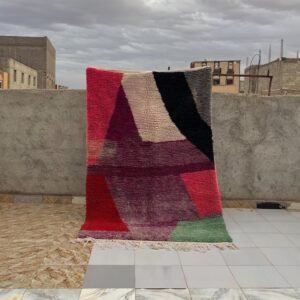 Handmade Moroccan Berber Rug – Custom Wool Carpet, Abstract Colorful Area Rug, Modern Boho Home Decor