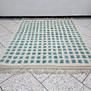 Turmeric Yellow And White Rug, Abstract Yellow Rug, Handmade Sheep Wool Carpet, Berber Rug.