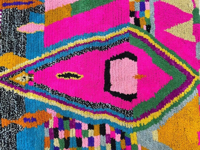 Handmade Wool Boujaad Rug – Colorful Moroccan Carpet - Image 6